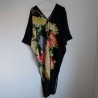 Abito-camicia lunga Nero