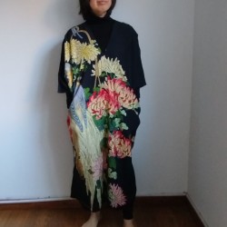 Abito-camicia lunga Nero