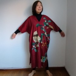 Abito-camicia lunga marroncino