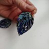 Orecchini foglie Turchese-azzurro