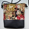 Mini shoulder bag - Crane gold&bordeaux