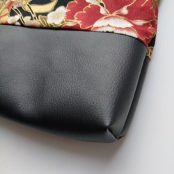 Mini shoulder bag - Crane gold&bordeaux