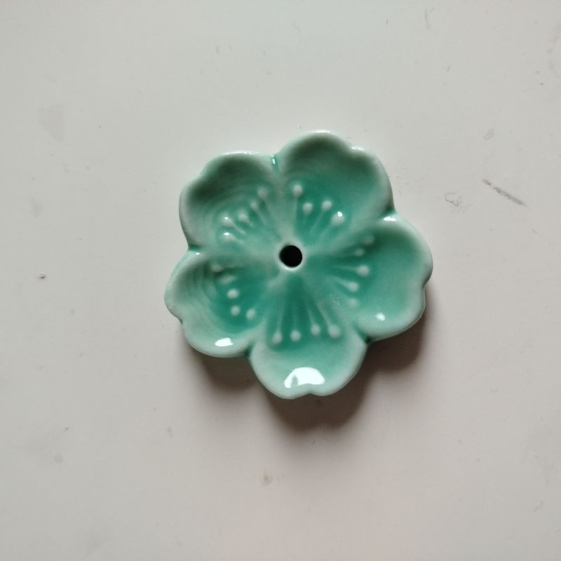 Incenso holder -Cherry blossom Emerald green