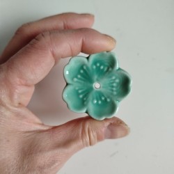 Incenso holder -Cherry blossom Emerald green