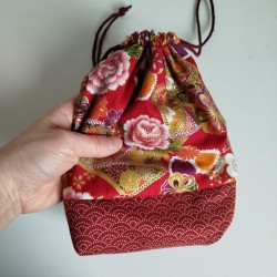 Kinchaku sack Red