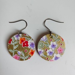 Paper earrings -gold
