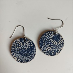 Paper earrings -chrysanthemum