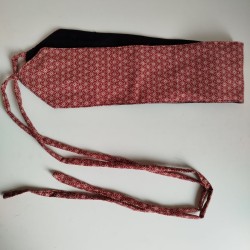 Obi belt in japanese cotton -Asanoha bordeaux