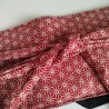 Obi belt in japanese cotton -Asanoha bordeaux
