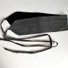 Obi belt in japanese cotton -Waves black