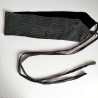 Obi belt in japanese cotton -Waves black
