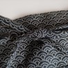 Obi belt in japanese cotton -Waves black