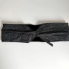 Obi belt in japanese cotton -Waves black