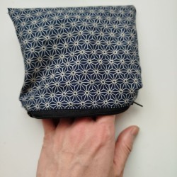Mini pouch Asanoha navy
