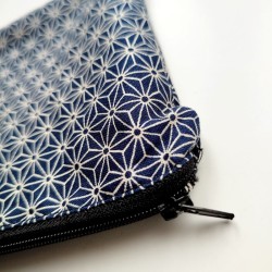 Mini pouch Asanoha navy
