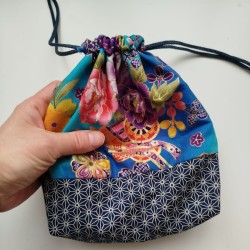 Kinchaku sack Blue