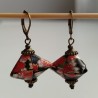 Earrings origami Pyramid Black