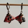 Earrings origami Pyramid Black