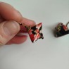 Orecchini origami Piramide nero