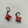 Earrings origami Pyramid Red