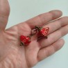 Earrings origami Pyramid Red
