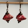 Earrings origami Pyramid Red