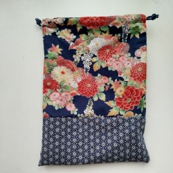 Kinchaku sack flat, navy