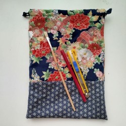 Kinchaku sack flat, navy