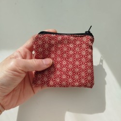 mini Purse- Asanoha bordeux