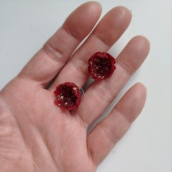 Stud earrings Origami Lotus
