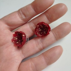 Stud earrings Origami Lotus
