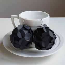 Paper Earrings-flower ball...