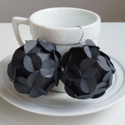 Orecchini palla in carta Nero L