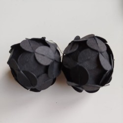 Orecchini palla in carta Nero L