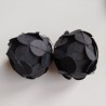 Paper Earrings-flower ball black L