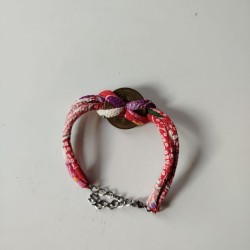 Chirimen cord bracelet with...