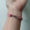 Chirimen cord bracelet with 5yen