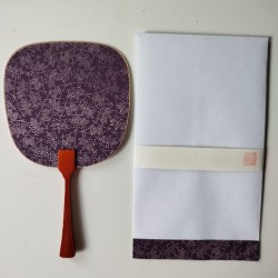 Paperfan card Bamboo purple