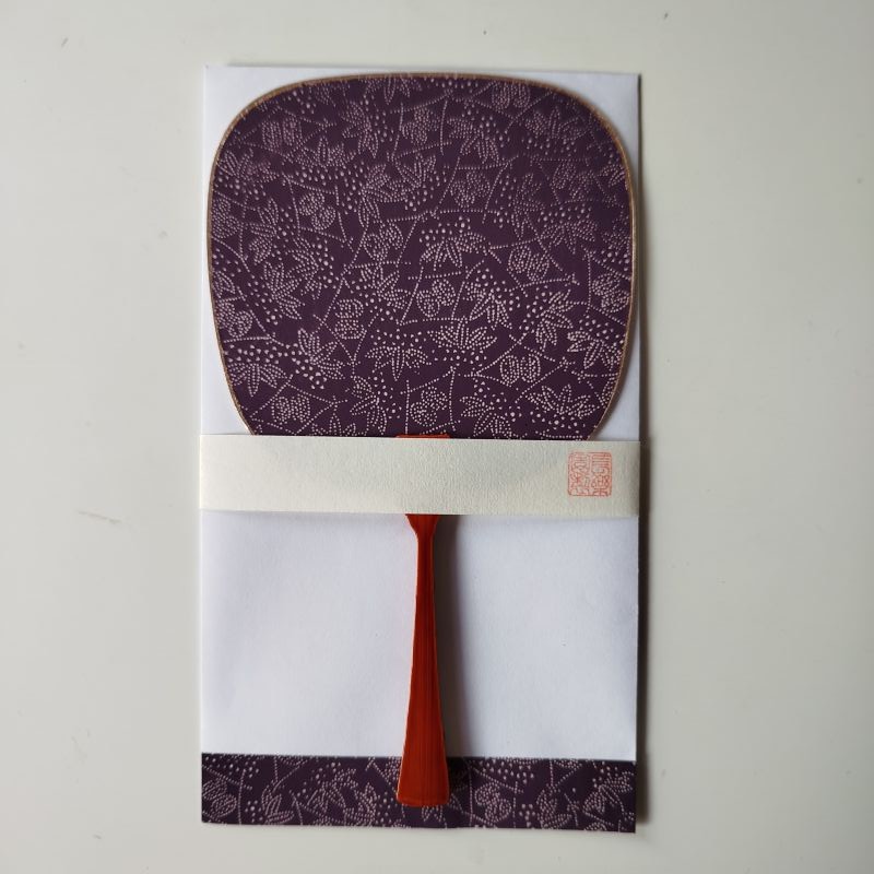 Paperfan card Bamboo purple