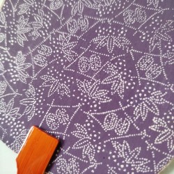 Paperfan card Bamboo purple