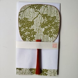 Paperfan card Green