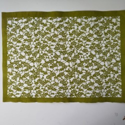 Katazome Washi Hedera green