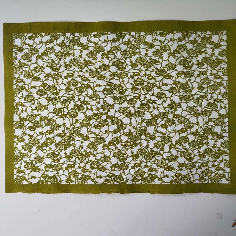 Washi Katazome Edera verde