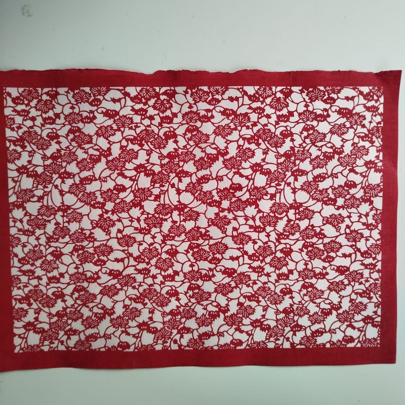 Washi Katazome Edera rosso