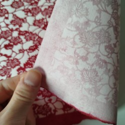 Katazome Washi Hedera red