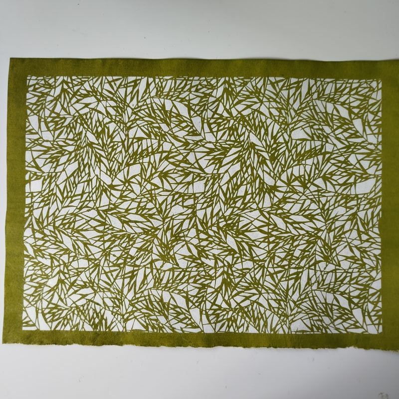 Washi Katazome Canna verde
