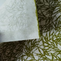 Washi Katazome Canna verde