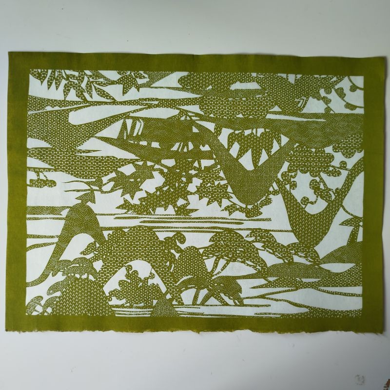 Katazome Washi Landscape