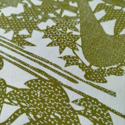 Washi Katazome Paesaggi verde