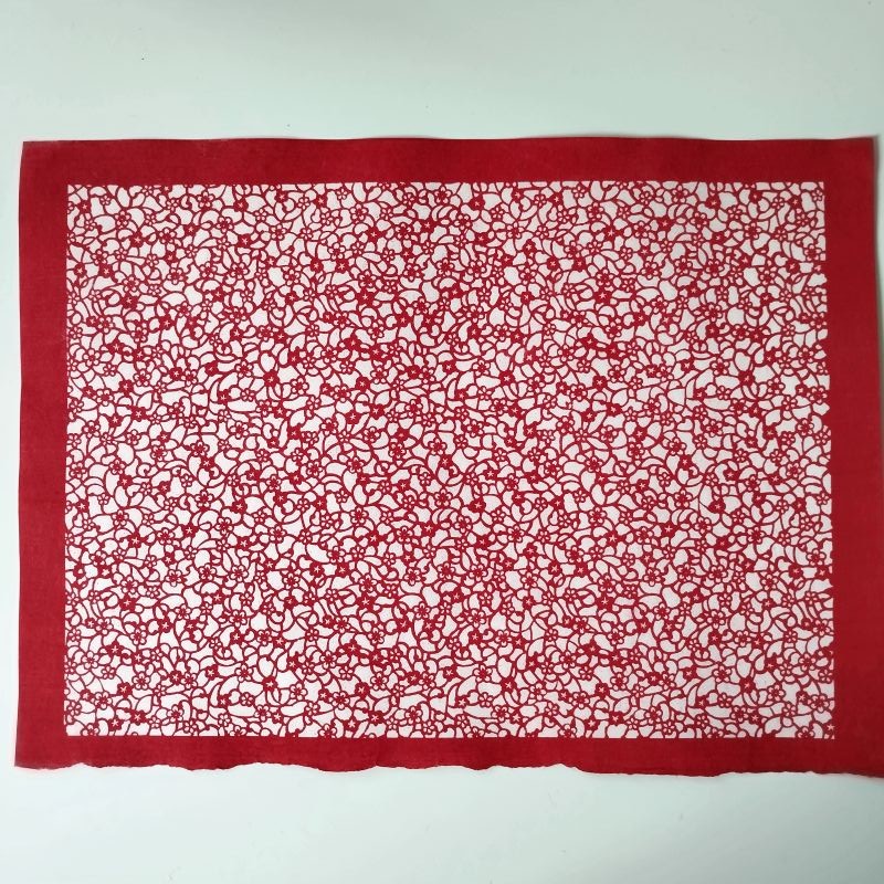 Washi Katazome Pruno rosso
